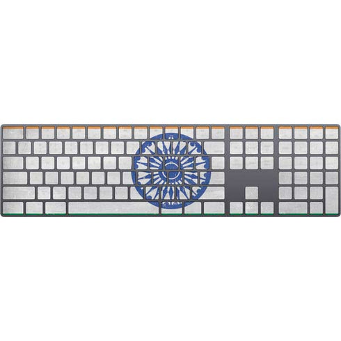 India Flag Distressed Magic Keyboard with Numeric Keypad Skin
