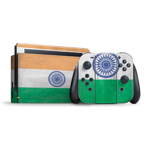 India Flag Distressed Nintendo Switch Bundle Skin