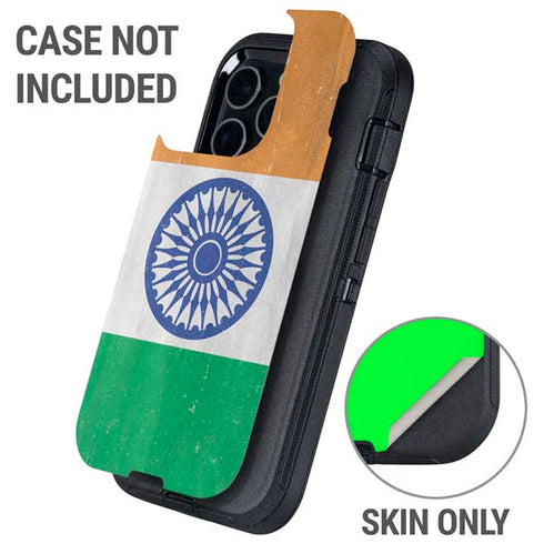 India Flag Distressed Otterbox Defender iPhone Skin