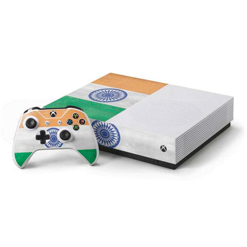 India Flag Distressed Xbox One S All-Digital Edition Bundle Skin