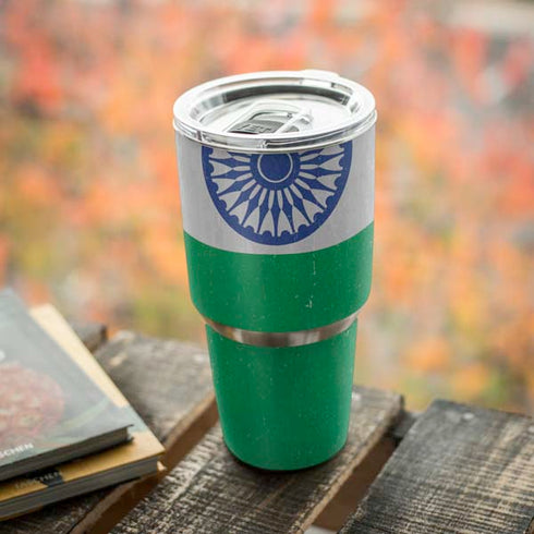India Flag Distressed Yeti 30oz Rambler Tumbler Skin