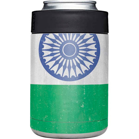 India Flag Distressed Yeti Colster Can Insulator Skin