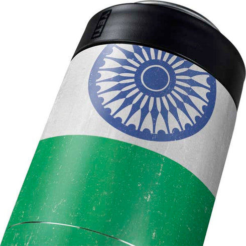 India Flag Distressed Yeti Colster Can Insulator Skin