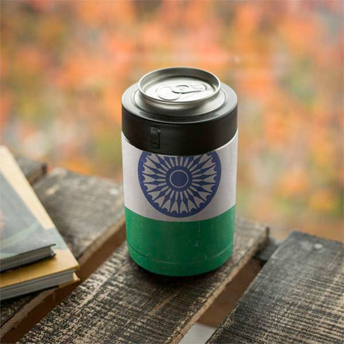 India Flag Distressed Yeti Colster Can Insulator Skin
