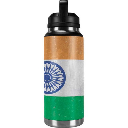 India Flag Distressed YETI Rambler 36oz Bottle Skin