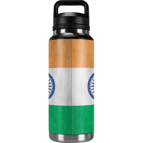 India Flag Distressed YETI Rambler 36oz Bottle Skin