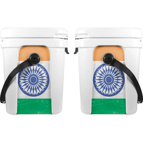 India Flag Distressed YETI Roadie 24 Hard Cooler Skin