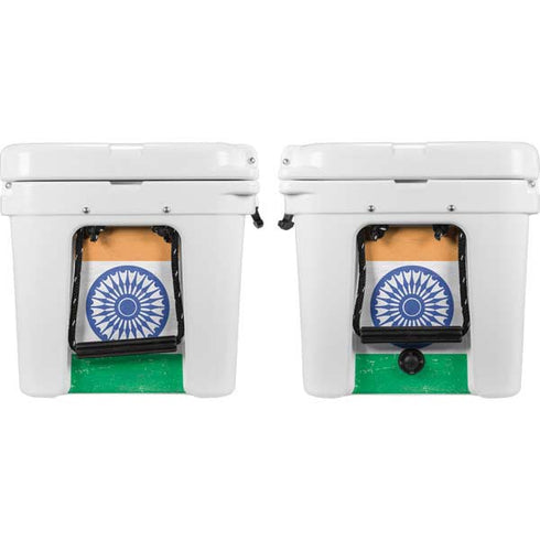 India Flag Distressed YETI Tundra 45 Hard Cooler Skin