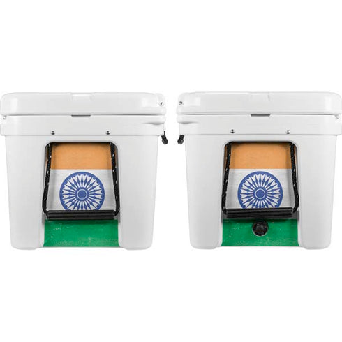 India Flag Distressed YETI Tundra 65 Hard Cooler Skin