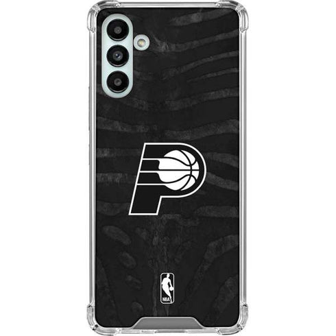 NBA Indiana Pacers Black Animal Print Galaxy A13 5G Clear Case