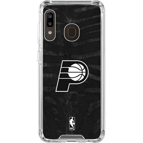 NBA Indiana Pacers Black Animal Print Galaxy A30 Clear Case