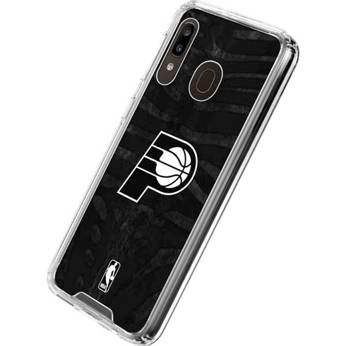 NBA Indiana Pacers Black Animal Print Galaxy A30 Clear Case