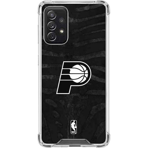 NBA Indiana Pacers Black Animal Print Galaxy A72 5G Clear Case