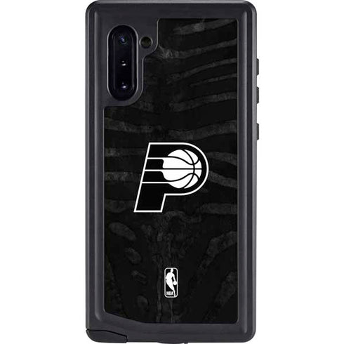 NBA Indiana Pacers Black Animal Print Galaxy Note 10 Waterproof Case