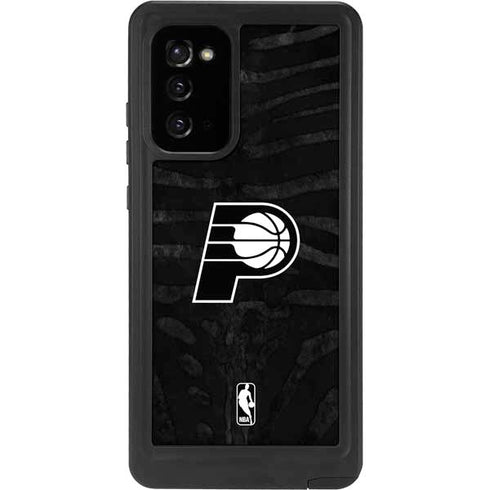 NBA Indiana Pacers Black Animal Print Galaxy Note20 5G Waterproof Case