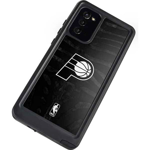 NBA Indiana Pacers Black Animal Print Galaxy Note20 5G Waterproof Case