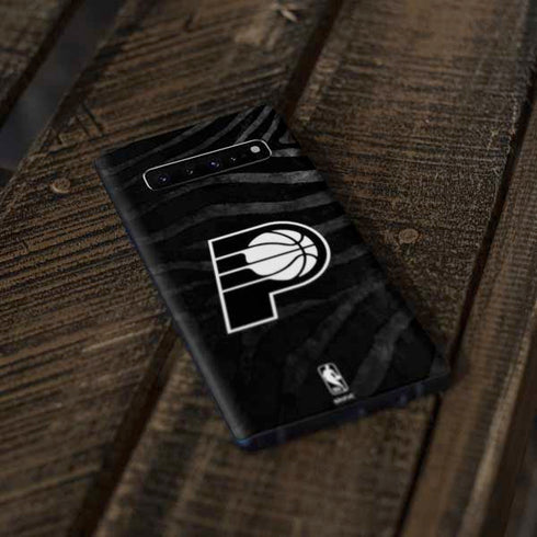 NBA Indiana Pacers Black Animal Print Galaxy S10 Plus Skin