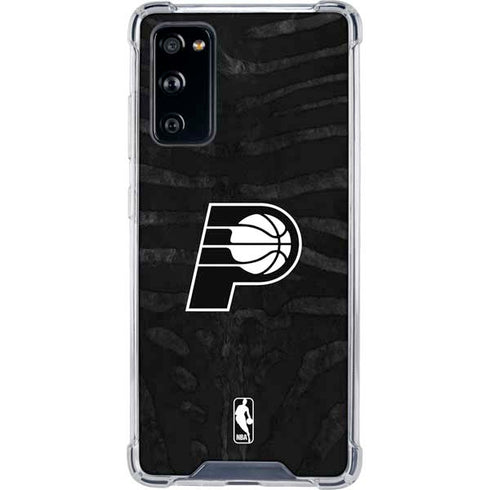 NBA Indiana Pacers Black Animal Print Galaxy S20 FE Clear Case