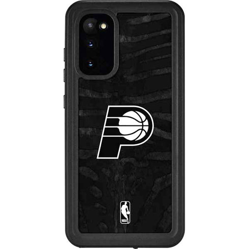 NBA Indiana Pacers Black Animal Print Galaxy S20 Waterproof Case