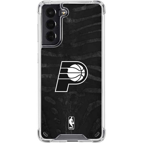 NBA Indiana Pacers Black Animal Print Galaxy S21 5G Clear Case