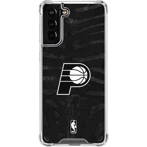 NBA Indiana Pacers Black Animal Print Galaxy S21 Plus 5G Clear Case