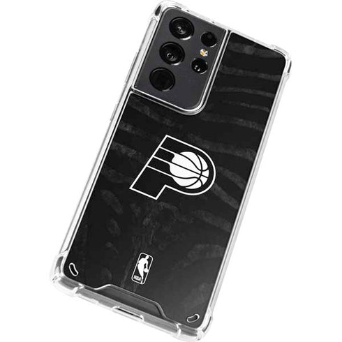 NBA Indiana Pacers Black Animal Print Galaxy S21 Ultra 5G Clear Case