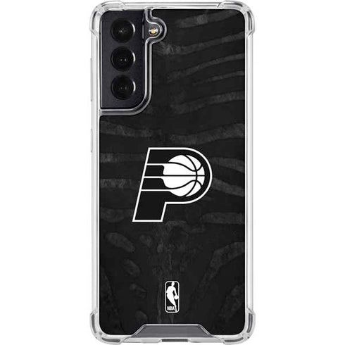 NBA Indiana Pacers Black Animal Print Galaxy S22 Clear Case