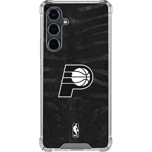 NBA Indiana Pacers Black Animal Print Galaxy S23 FE Clear Case