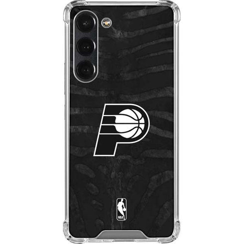 NBA Indiana Pacers Black Animal Print Galaxy S23 Plus Clear Case