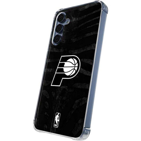 NBA Indiana Pacers Black Animal Print Galaxy S24 Clear Case