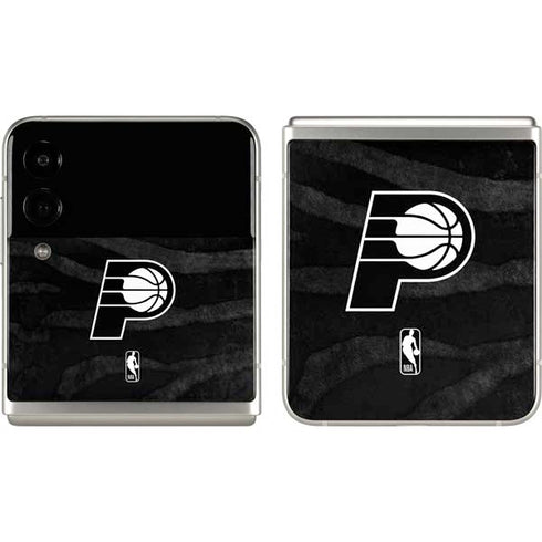 NBA Indiana Pacers Black Animal Print Galaxy Z Flip3 5G Skin