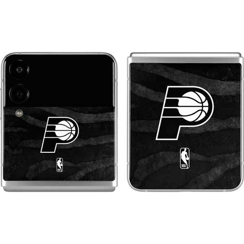 NBA Indiana Pacers Black Animal Print Galaxy Z Flip4 5G Skin