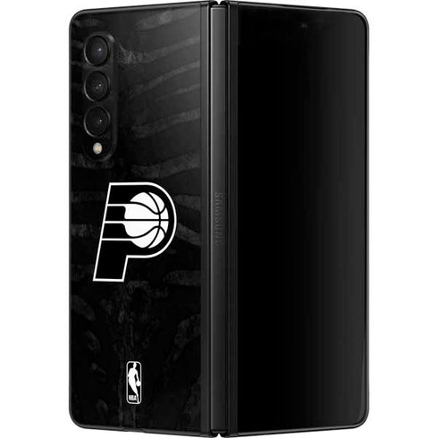 NBA Indiana Pacers Black Animal Print Galaxy Z Fold3 5G Skin
