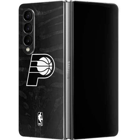 NBA Indiana Pacers Black Animal Print Galaxy Z Fold4 5G Skin