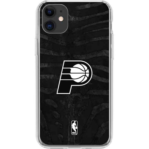 NBA Indiana Pacers Black Animal Print iPhone 11 Clear Case