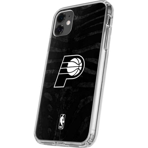 NBA Indiana Pacers Black Animal Print iPhone 11 Clear Case