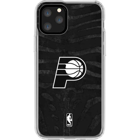 NBA Indiana Pacers Black Animal Print iPhone 11 Pro Clear Case