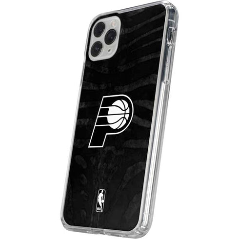 NBA Indiana Pacers Black Animal Print iPhone 11 Pro Clear Case