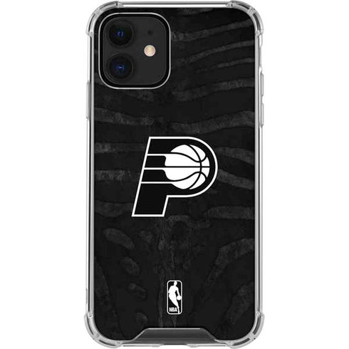 NBA Indiana Pacers Black Animal Print iPhone 12 Mini Clear Case