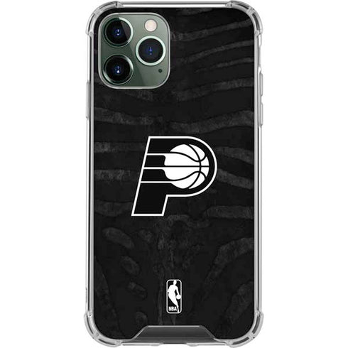 NBA Indiana Pacers Black Animal Print iPhone 12 Pro Clear Case