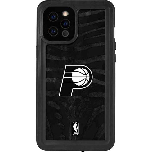 NBA Indiana Pacers Black Animal Print iPhone 12 Pro Max Waterproof Case