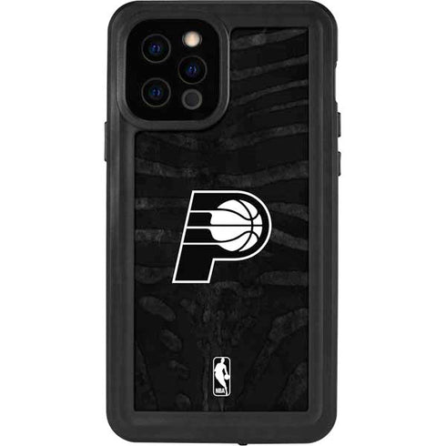 NBA Indiana Pacers Black Animal Print iPhone 12 Pro Waterproof Case