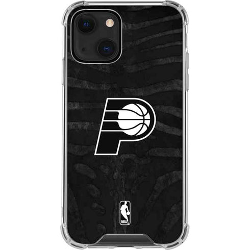 NBA Indiana Pacers Black Animal Print iPhone 14 Clear Case