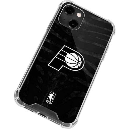 NBA Indiana Pacers Black Animal Print iPhone 14 Clear Case