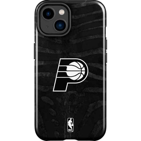 NBA Indiana Pacers Black Animal Print iPhone 15 Plus Impact Case