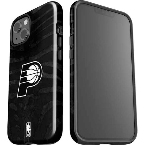 NBA Indiana Pacers Black Animal Print iPhone 14 Plus Impact Case