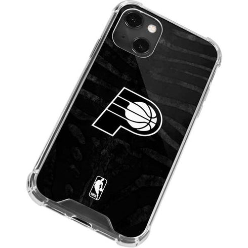 NBA Indiana Pacers Black Animal Print iPhone 15 Plus Clear Case