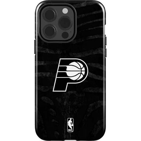 NBA Indiana Pacers Black Animal Print iPhone 15 Pro Impact Case