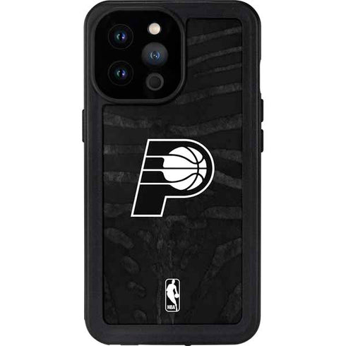 NBA Indiana Pacers Black Animal Print iPhone 14 Pro Max Waterproof Case