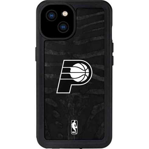NBA Indiana Pacers Black Animal Print iPhone 15 Plus Waterproof Case